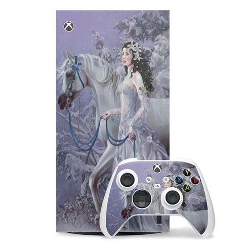 Fairy with Horse in Snow by Nene Thomas Xbox Series X Skins